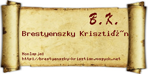 Brestyenszky Krisztián névjegykártya